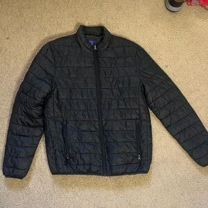 Simply Styled Men's Black Quilted Packable Puffer Jacket